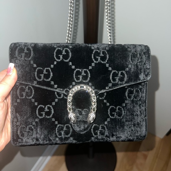 Gucci GG velvet mini Dionysus wallet on chain - Picture 1 of 9